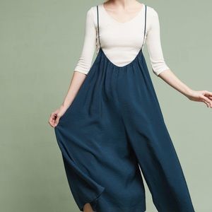 Akemi + Kin from Anthropologie blue jumpsuit